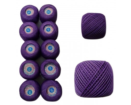 AMETHYST - Set Lot of 10 - 6 Ply Strand - Cotton Thread Yarn Cross Stitch Embroidery	